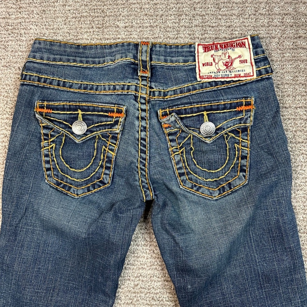 Vintage True Religion Joey Super T Blue Flared Jeans Mens 29 Made in USA Y2K - Picture 1 of 9